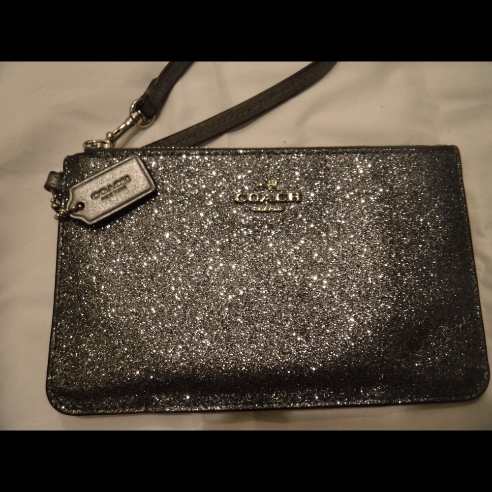 Coach glitter wristlet
